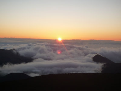 Volcano Sun rising up . . .